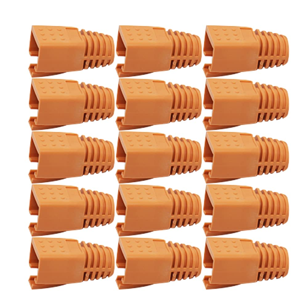 RJ45 Strain Relief Boots, 100 PCS CAT6A, CAT7, CAT8 Plastic Network Wire, Red image number 6