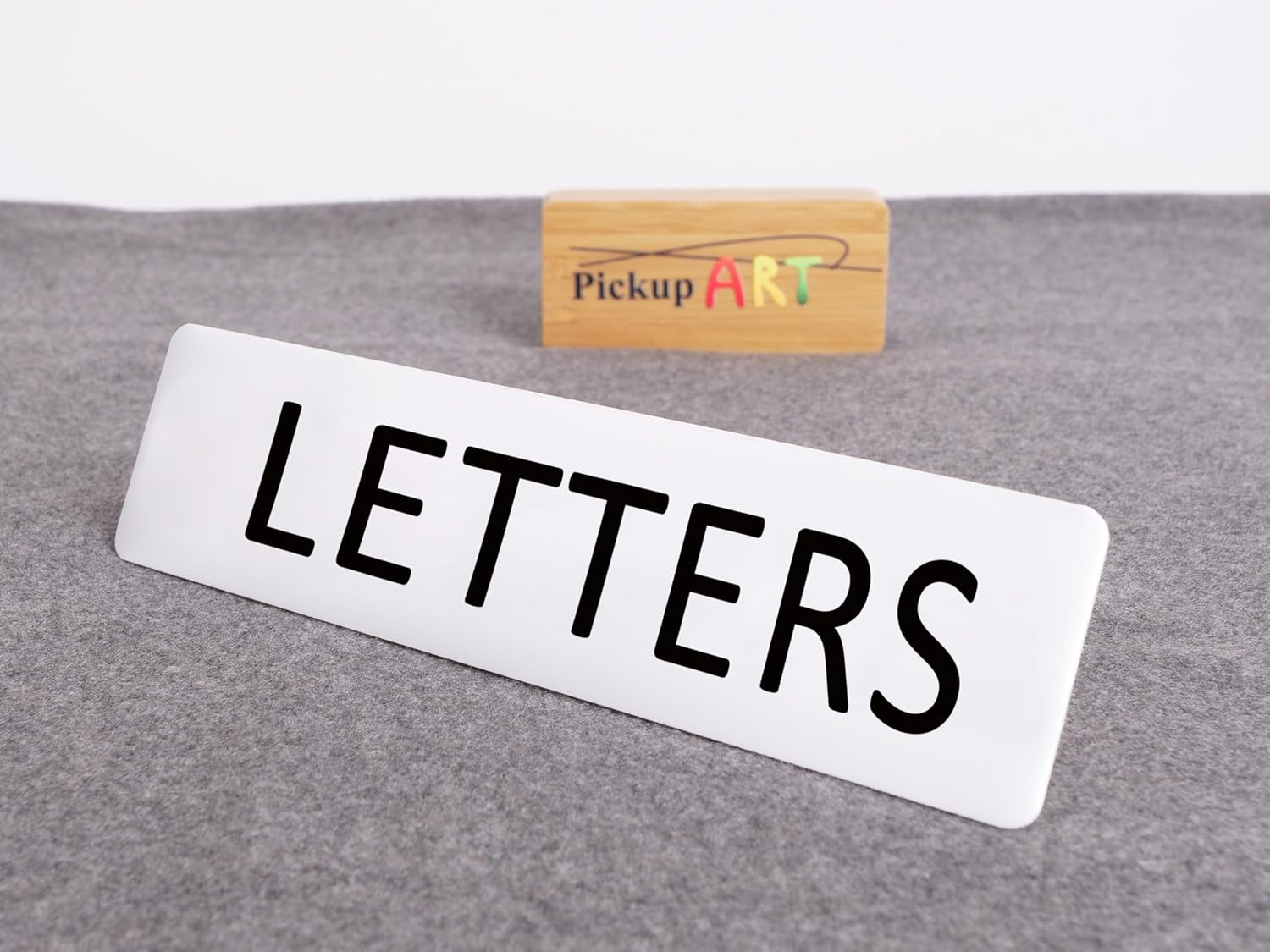 Letters Sign Self Adhesive Plaque Decal on Letterbox Mailbox (20X80Mm, Style 3) image number 5