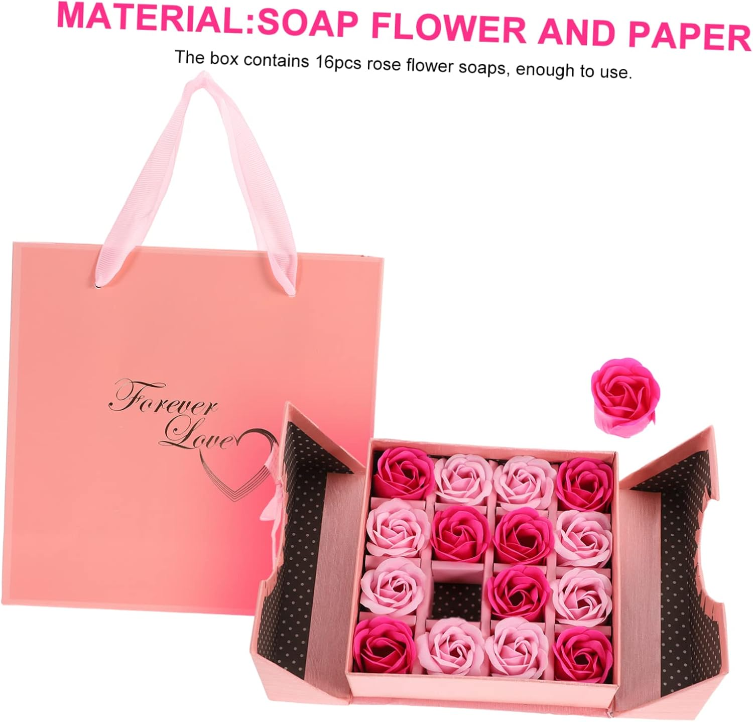 Beavorty Realistic Soap Flower Box Smooth Petals Unique Valentine'S Day Women Mother'S Birthday Present image number 5