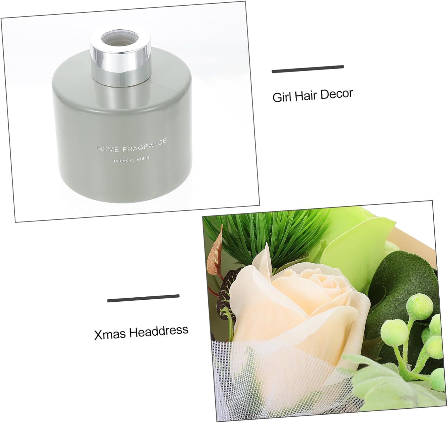 Healvian 1Set Artificial Soap Flower Box for Women Romantic Soap Bouquet Aromatherapy Present Set Box of Hearts for Engagement Couples image number 1