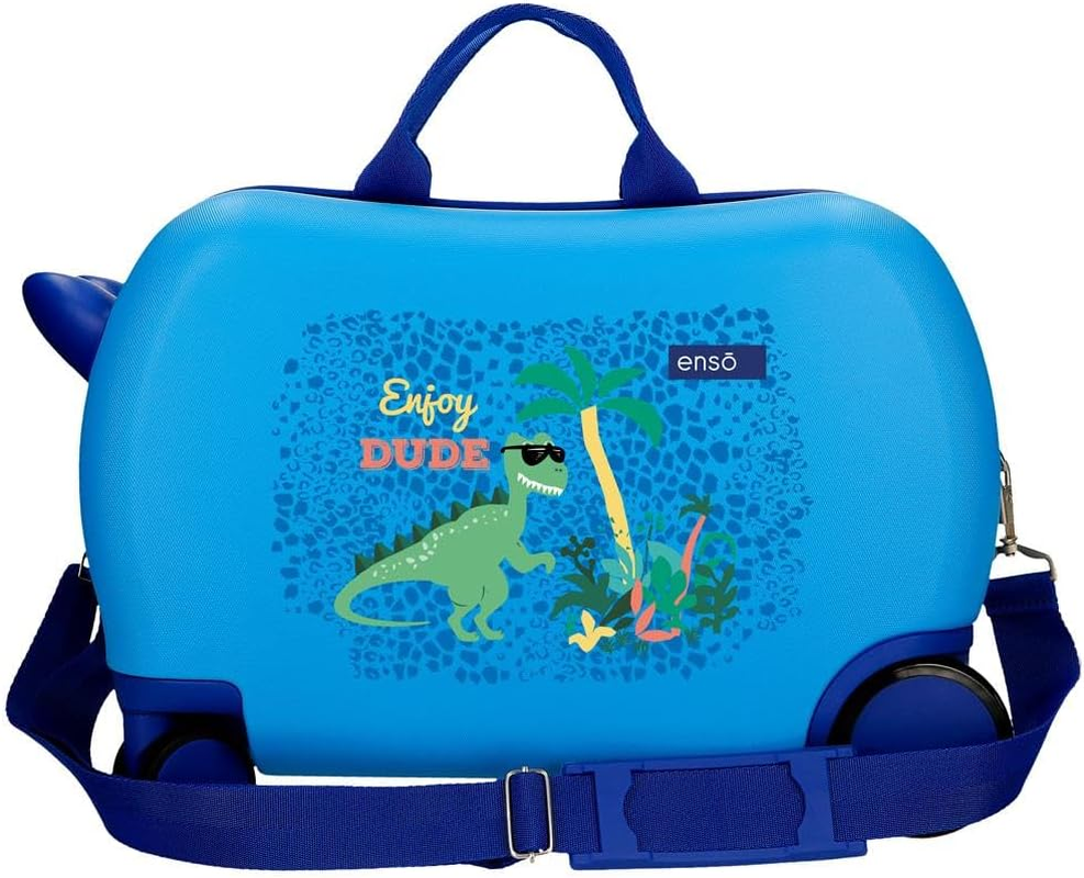Enso Dino Children'S Suitcase Blue 45 X 31 X 20 Cm Hard ABS 24.6L 1.8 Kg 4 Wheels Hand Luggage, Blue, Children'S Suitcase, Blue, Children'S Suitcase image number 4