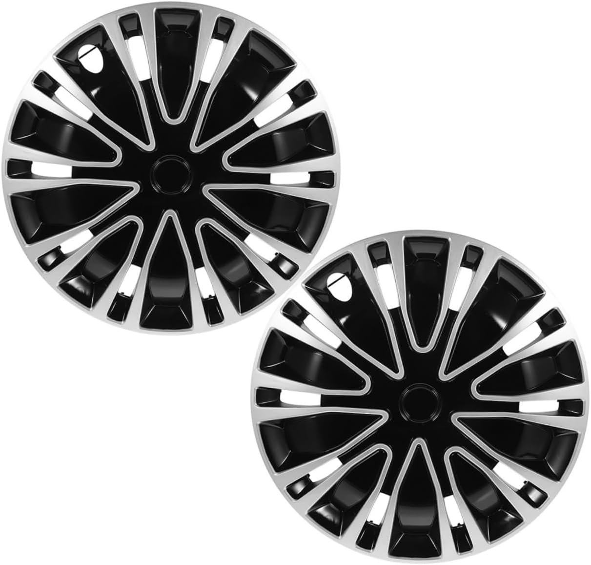MUCKLILY 2Pcs Hubcap Decoration Wheel Rim Cover Automotive Hubcaps Decorative Car Wheel Cover For image number 4