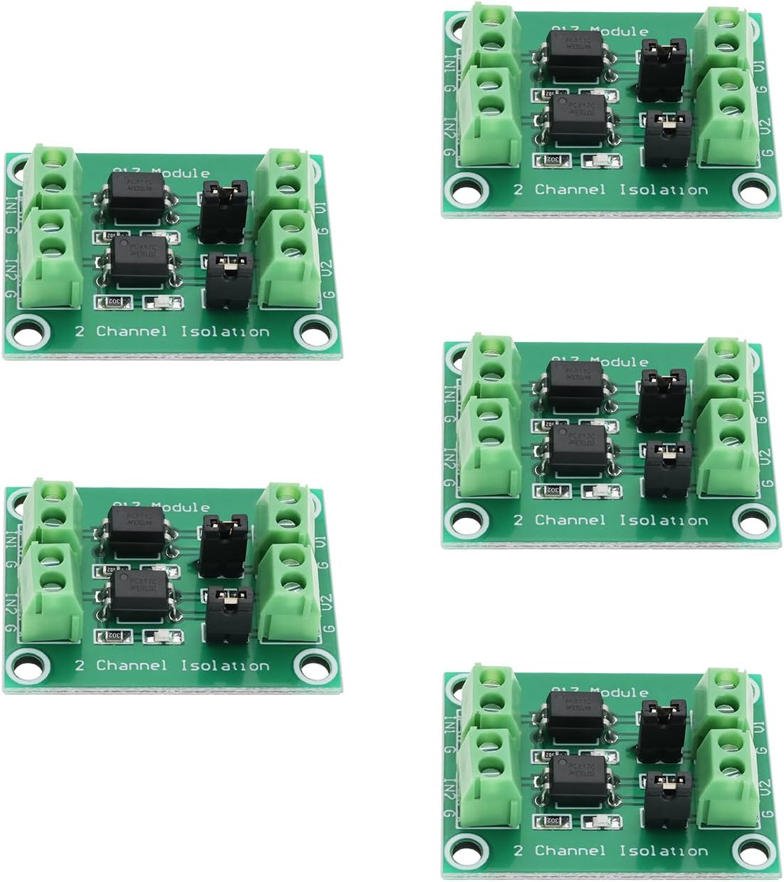 Create Idea 5Pcs 817 2-Channel Optocoupler Isolation Voltage Control Switching Module 3.6-24V Driver Photoelectric Isolated Module 38X29Mm image number 5