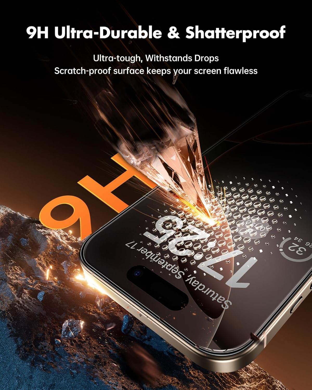 Unbreakcable Privacy Screen for Iphone 16 Pro, 3 Pack Screen Protector with [25&deg; Anti-Spy] [Easy Installation with Frame][99.99% HD Clear] [9H Hardness] [Anti-Fingerprint] Compatible with 6.3 Inch image number 6