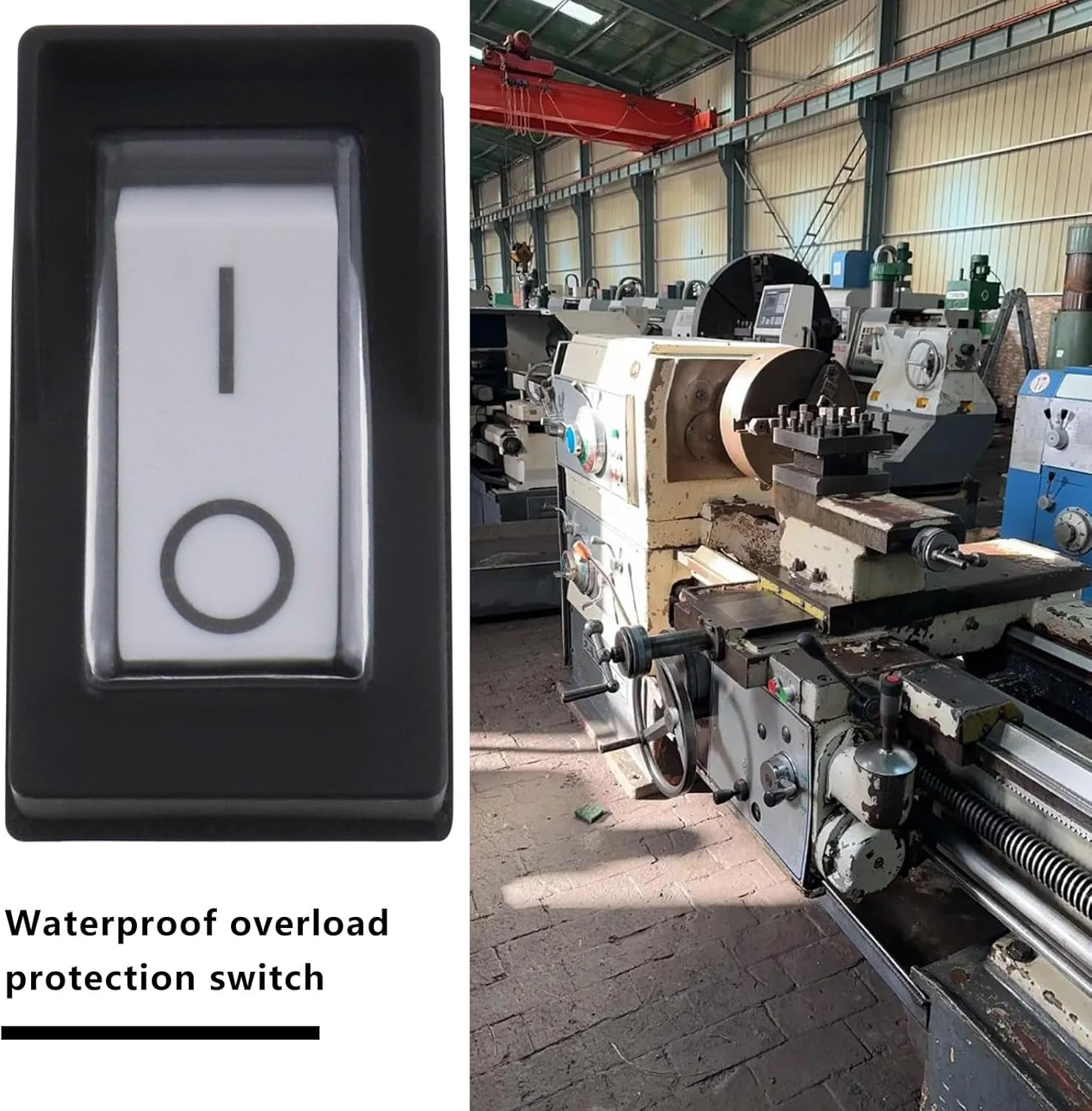 Emsea 1Pc 4Pin YH02-A Electromagnetic Switch Rocker Switch Compatible with KEDU KJD16 Various Machine Tool Equipment (230-250V 16A) image number 5