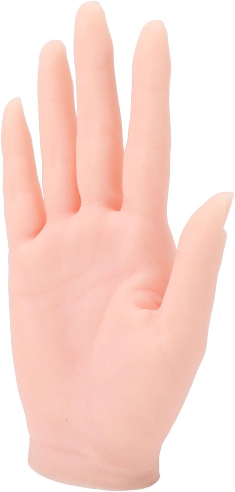 Silicone Nail Practice Hand, Flexible Bendable Fake Hand Mannequin for Nails Training Display. Good for Nail Art, Tattoos, Acupuncture Practice in Home Salon image number 1
