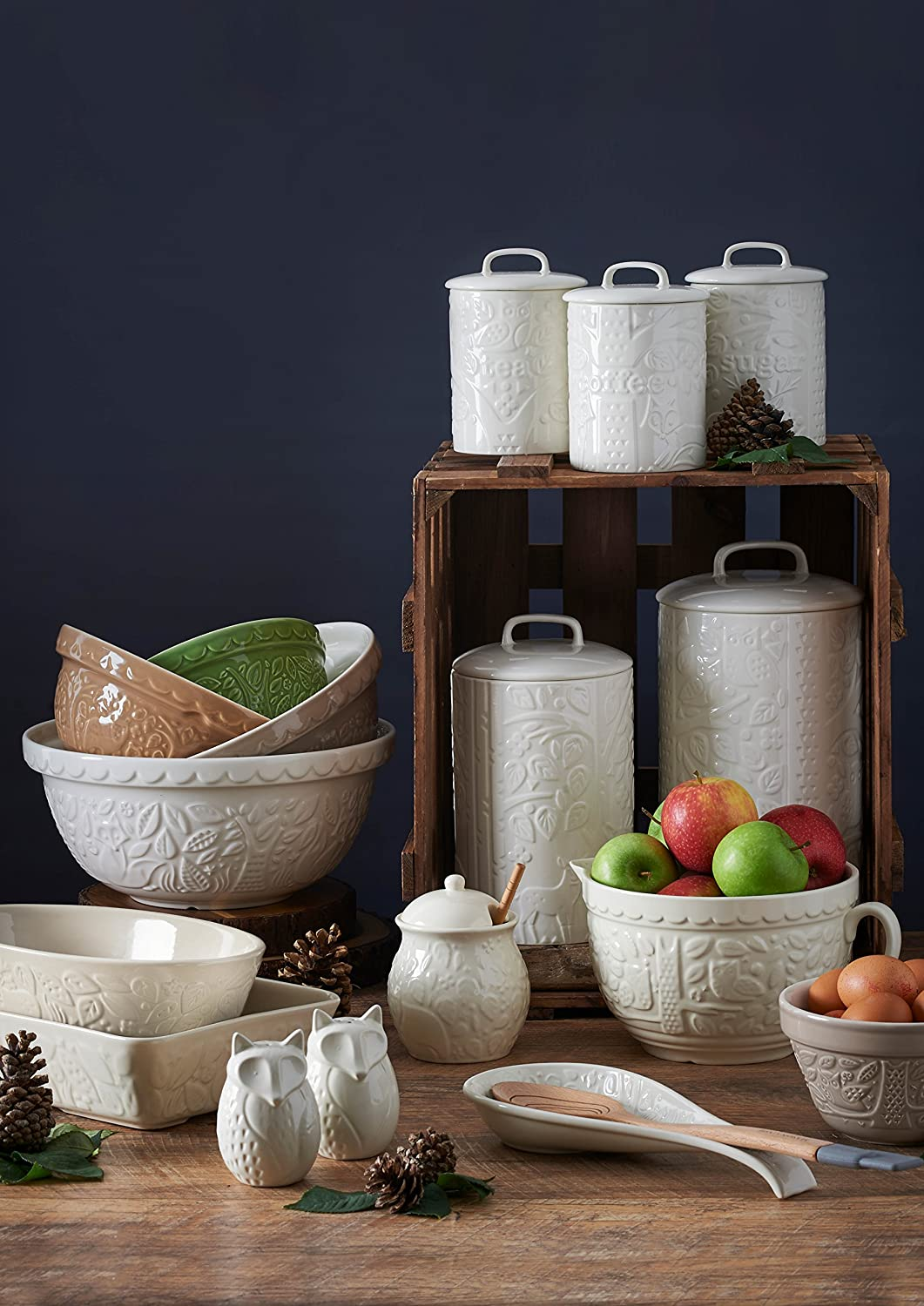 Mason Cash in the Forest Spoon Rest, White image number 3