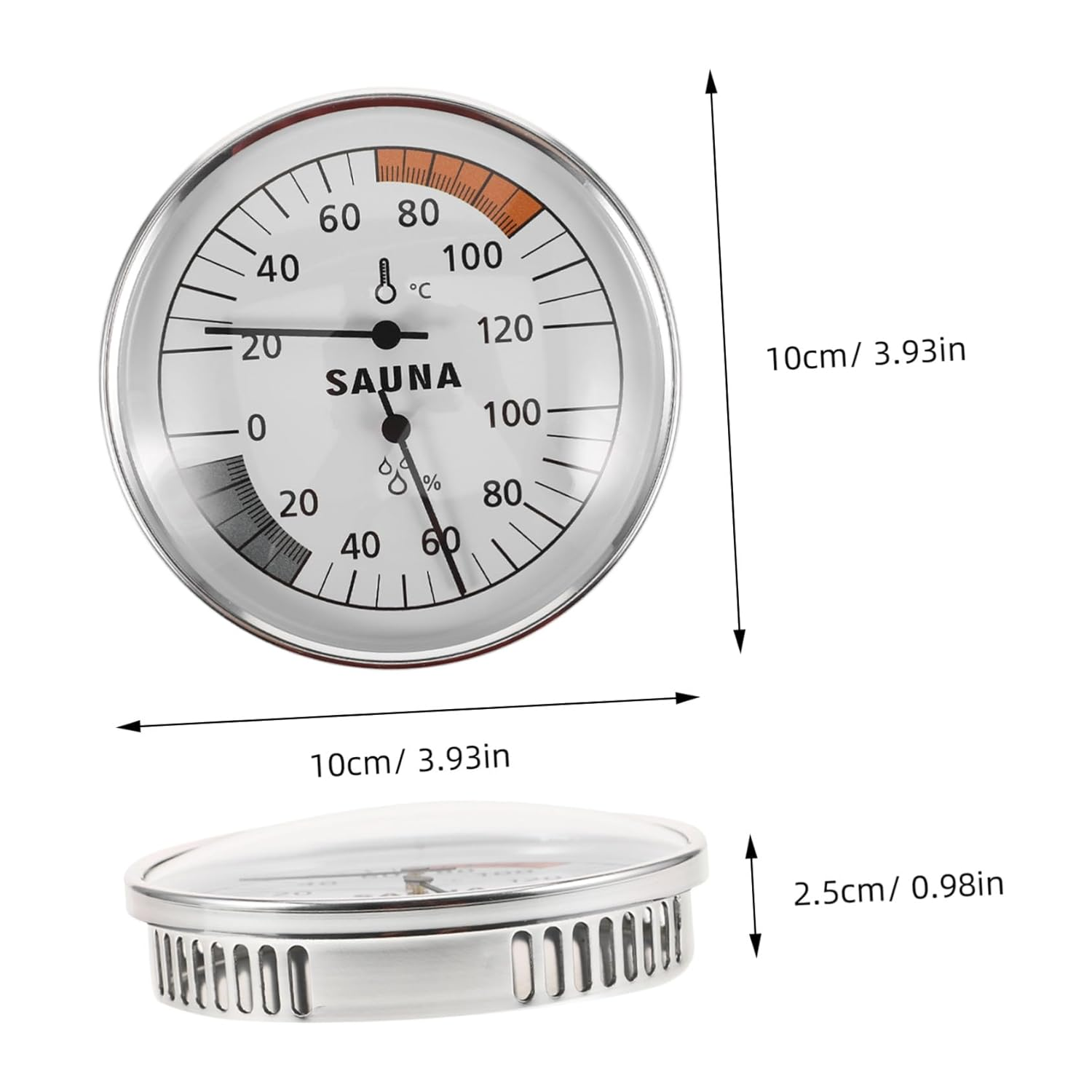 Sauna Thermometer Hygrometer with Hanging Design for Indoor Sauna Rooms Wall-Mounted Temperature Humidity Gauge Easy Installation Scale for Accurate Measurement image number 6
