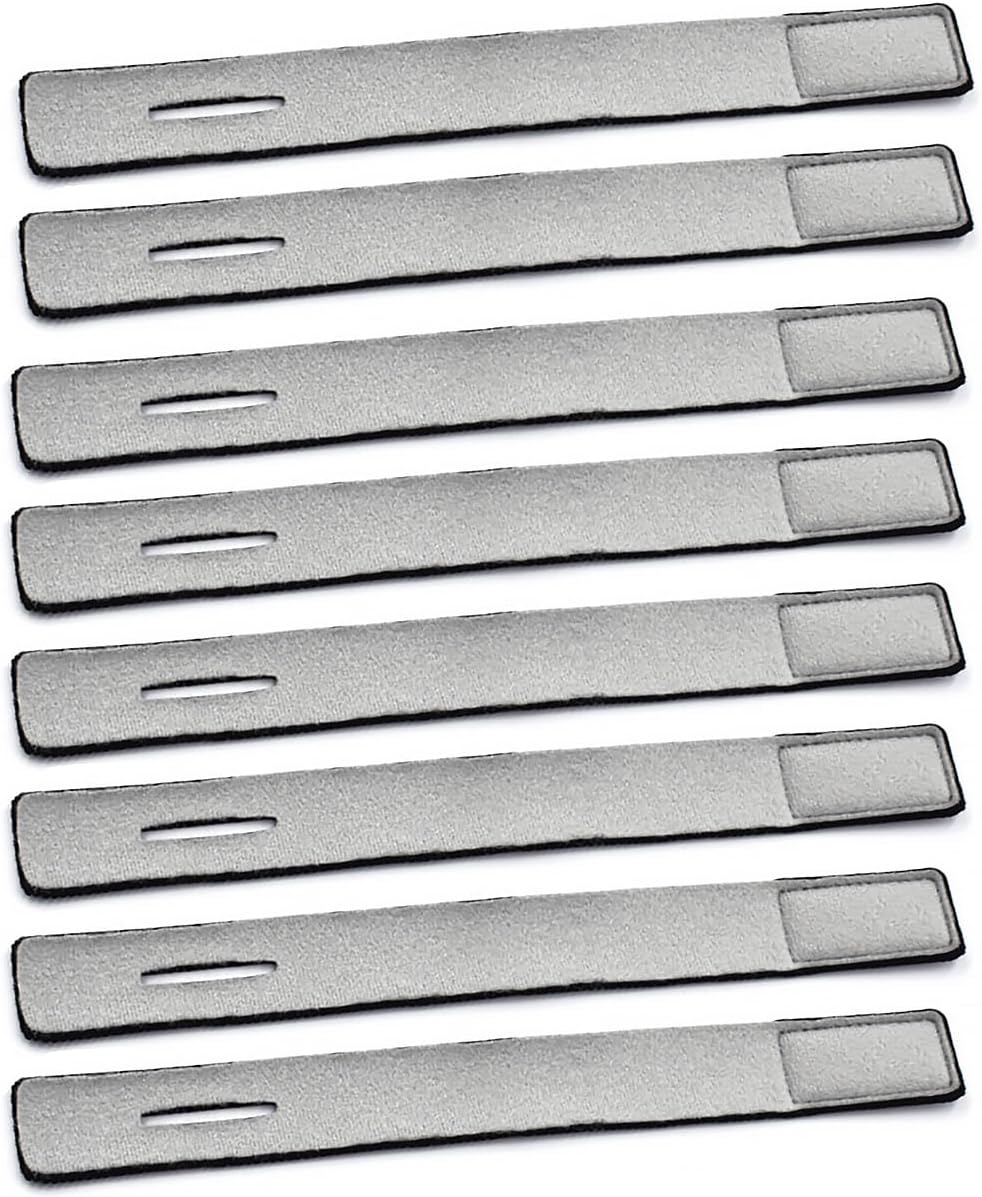 Fishing Rod Belts Ties, Adjustable Fishing Rod Straps, Elastic Bandage Magic Bait Strap, Fishing Gear Supplies, Pack of 8 - Black image number 2