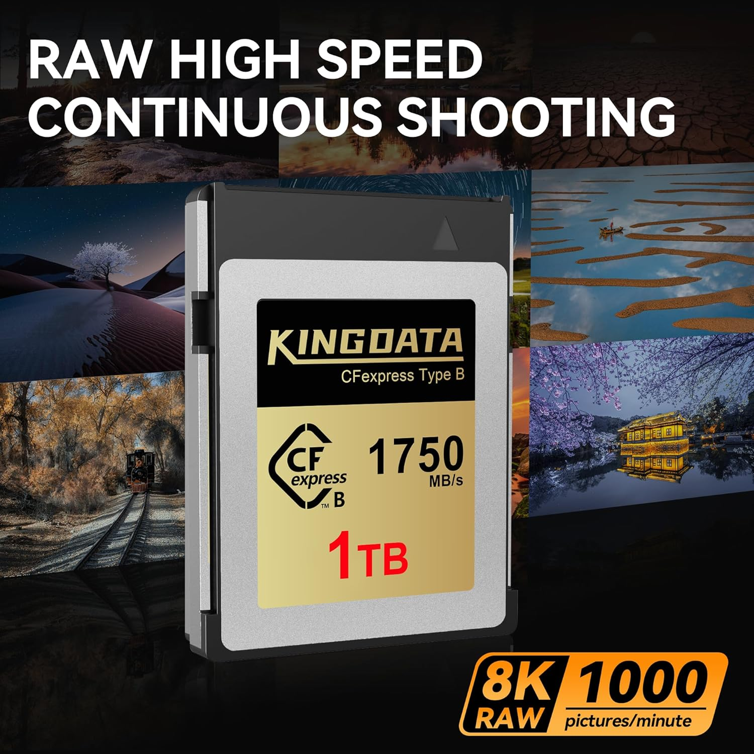 Cfexpress Type B 1TB Memory Card, up to 1750Mb/S Read, RAW 8K Video and Photo, Compatible with Camera, Professional Photography image number 6