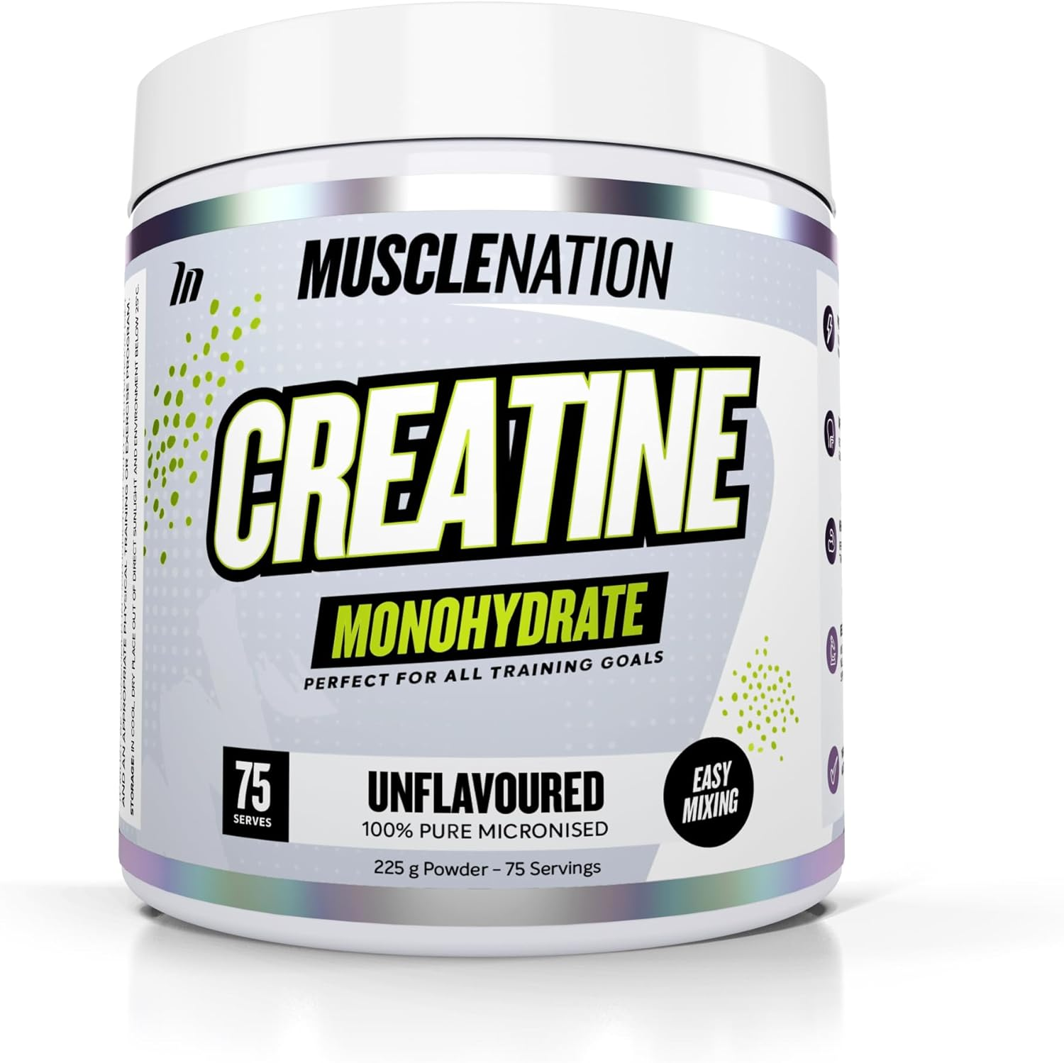 Muscle Nation Creatine Monohydrate 225G image number 2
