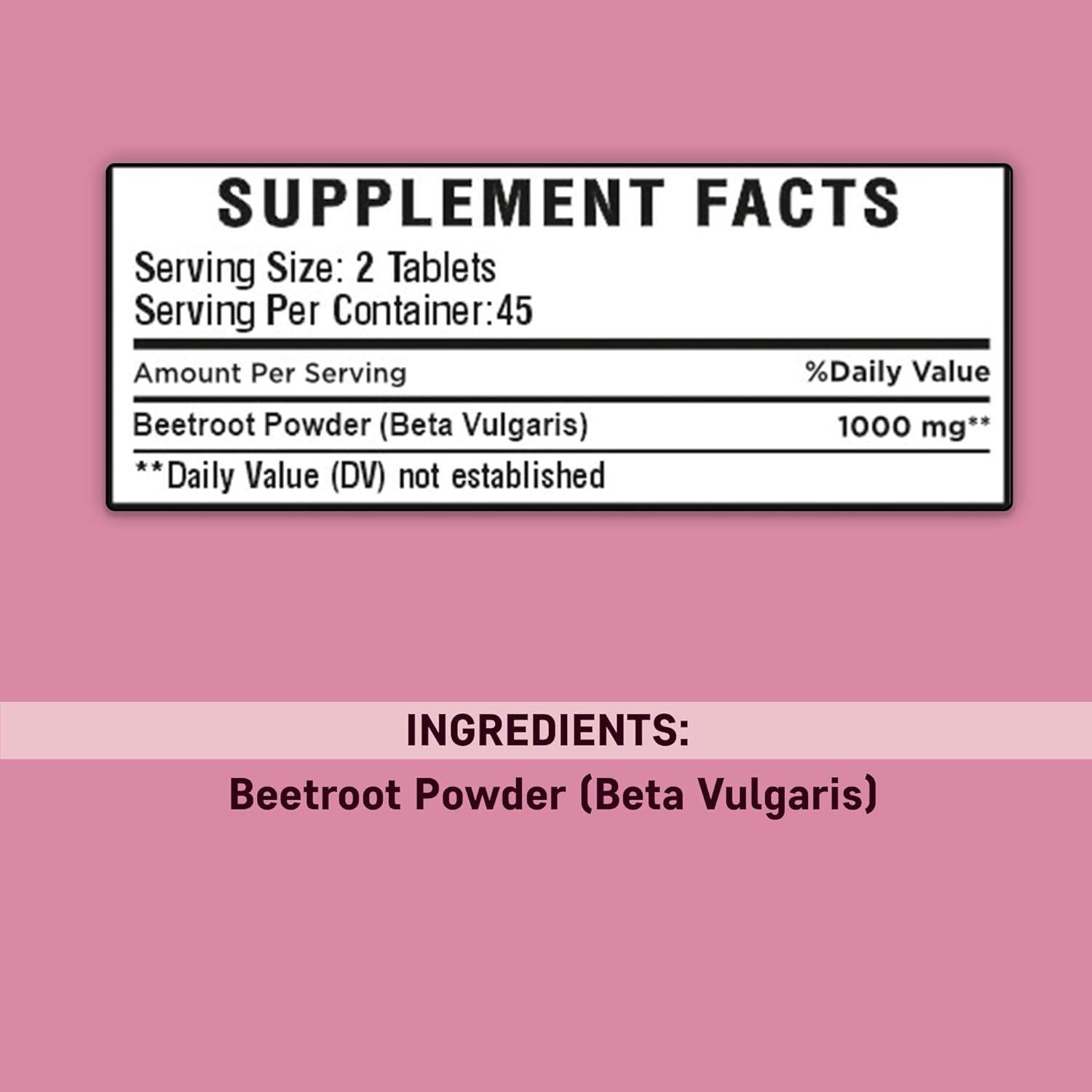 Beetroot Tablets by Mi Nature | 90 Tablets, 1000 Mg | 45 Days Supply | Beta Vulgaris | Vegan | image number 1