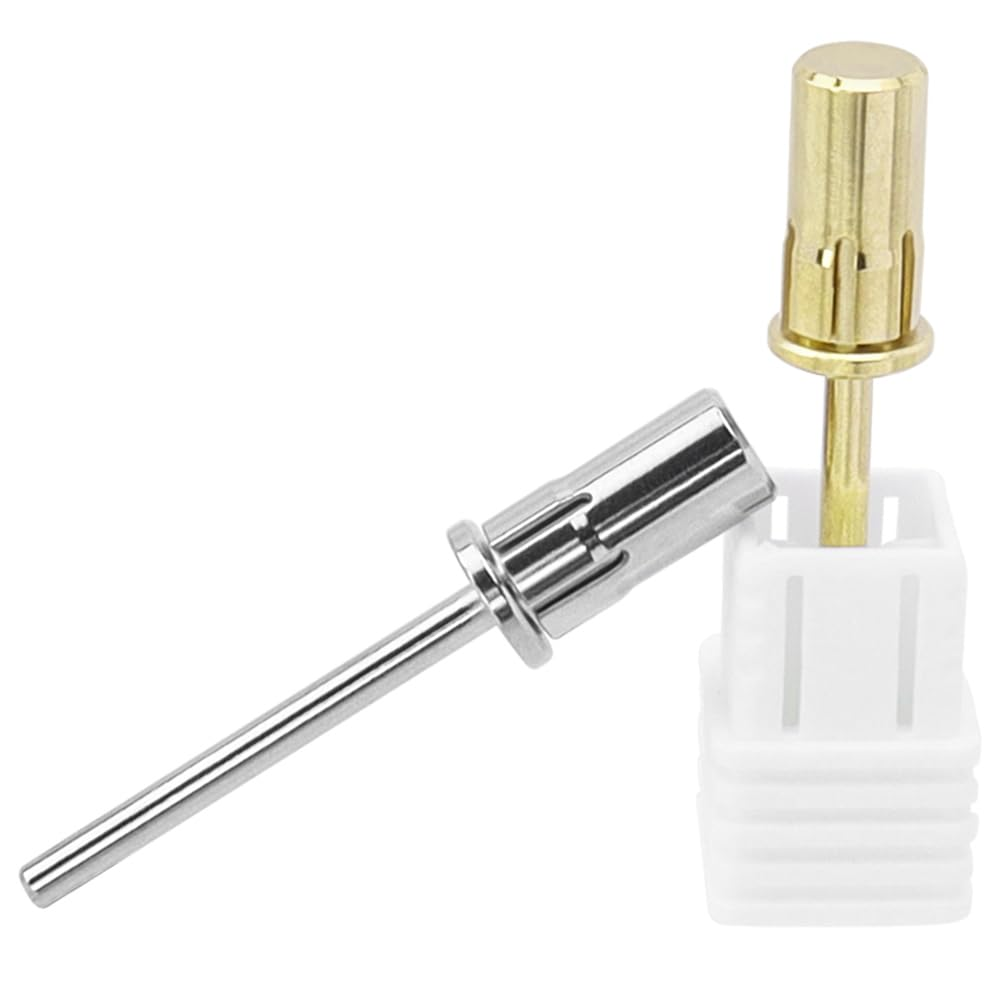 Yakamoz 2Pcs Nail Sanding Bands Mandrel Bit, 2.35Mm Shank Easy-Off Nail Drill Mandrel Bits for Sanding Band and Electric Nail Drill Grinding Machine