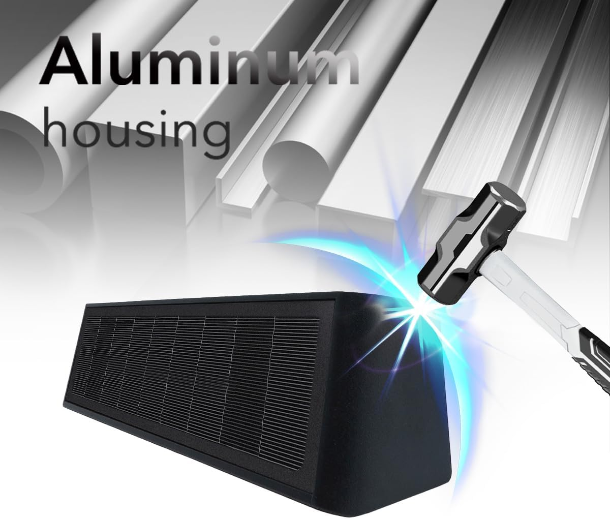 Solar Lights Outdoor Waterproof 3000K Warm Aluminum up and down Wall Sconce Dusk to Dawn 2PACK for Outside, Sign, Fence, Yard image number 4