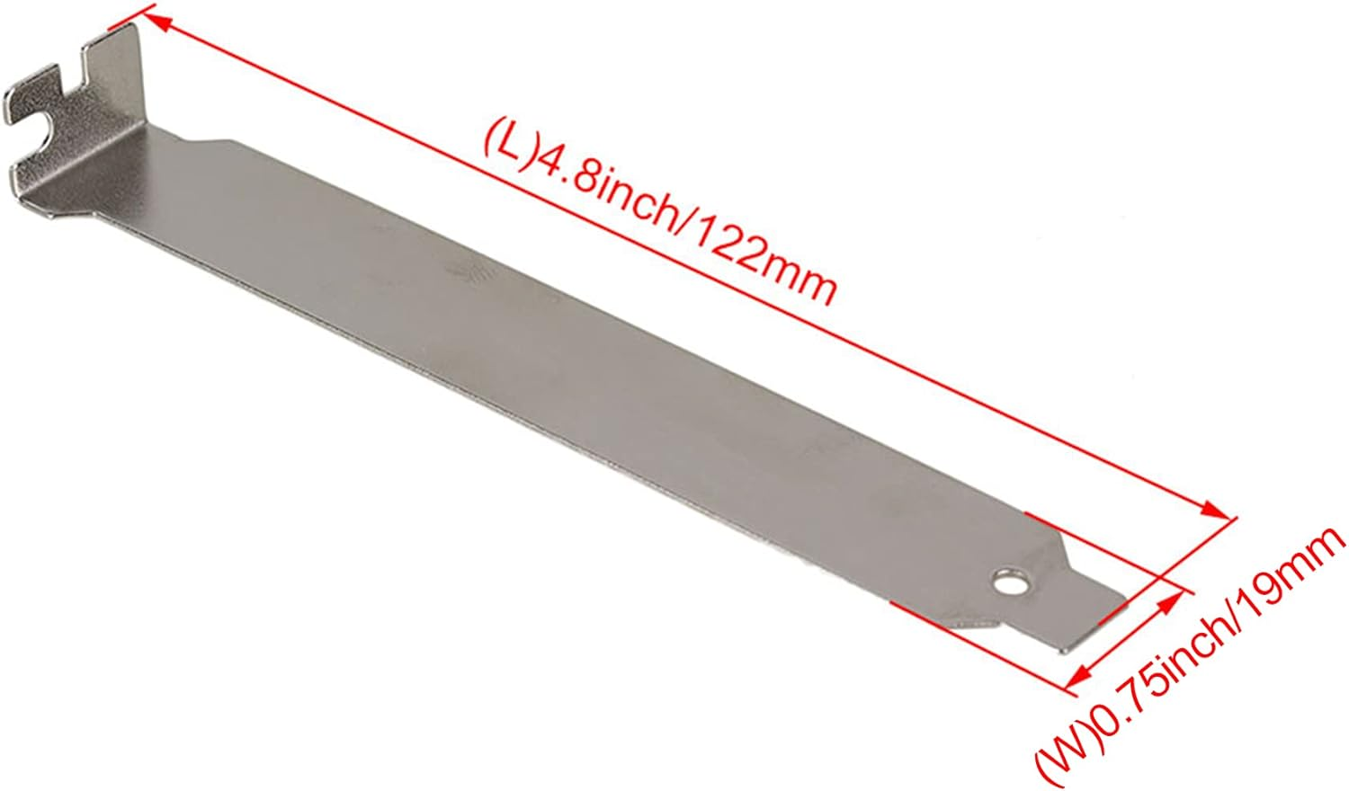 RDEXP 12X2Cm Silver Stainless Steel Computer Case Rear Slot PCI Bracket Blank Filler Cover Plate Flat Section with Screw Set of 10 image number 4