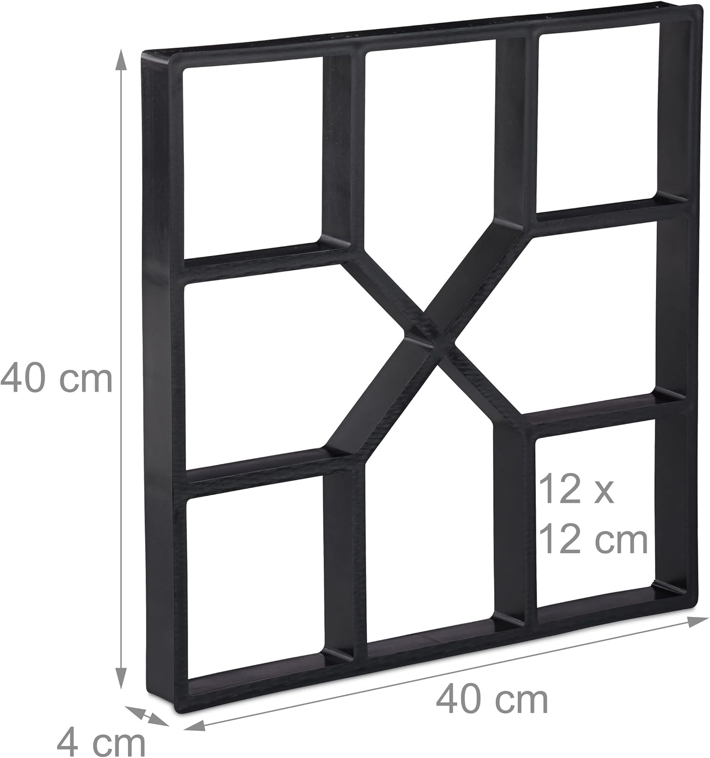 Relaxdays Concrete Mould Form Square Casting Mold Cement Path Paving Pattern Maker 40 X 40 Cm image number 1