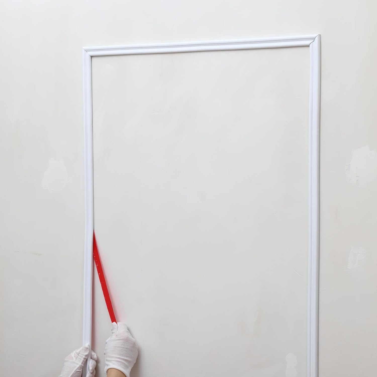 Taaizau Peel and Stick Wall Molding Trim, Flexible Strip for Mirror Frame, Chair Rail Moulding, Wall Protection and Home DIY Decoration (118'' X 0.9'')