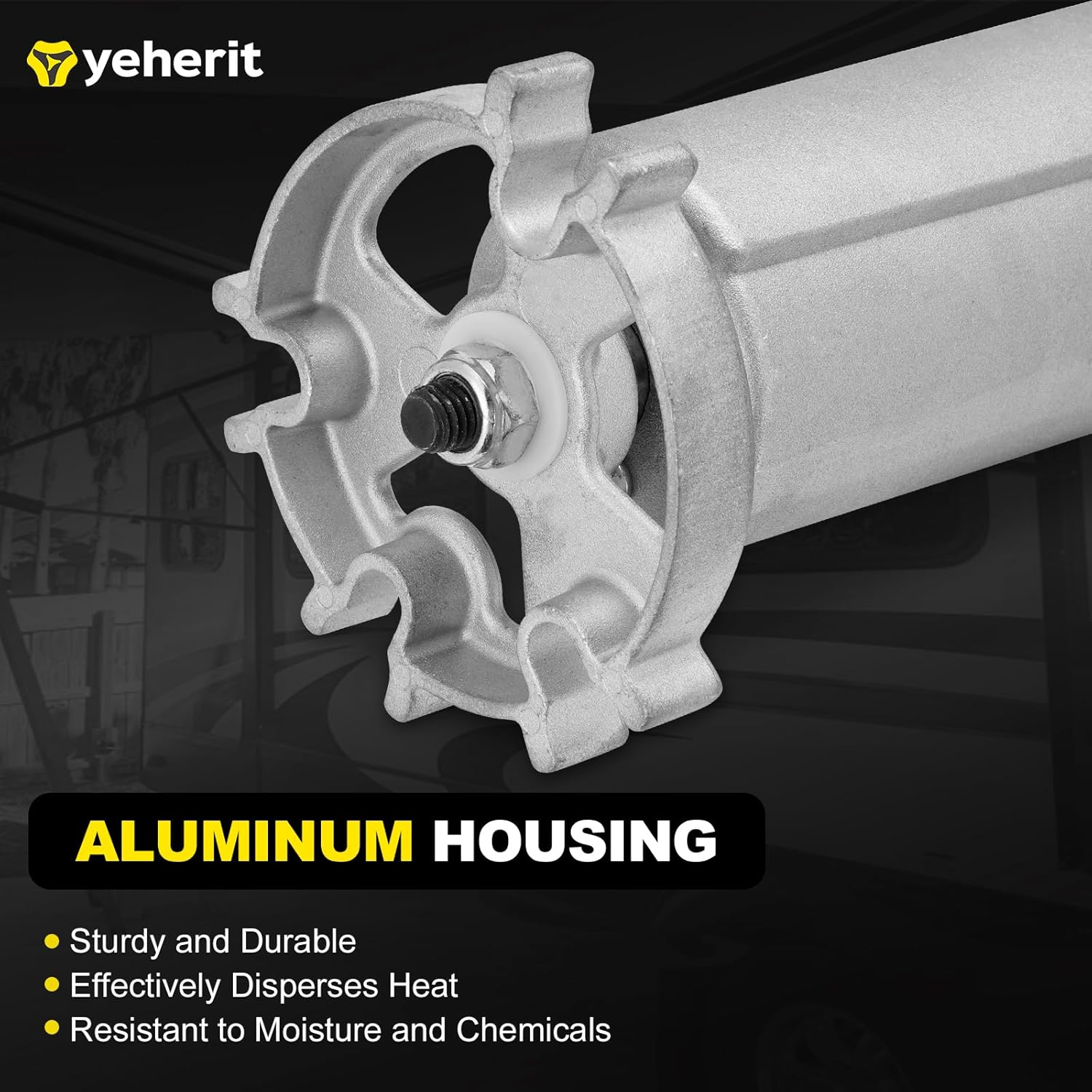 Awning Torsion Assembly White Compatible with Dometic 9100 Power Patio Awning Power Motor RH Drive Head Assembly 910 915 916 917 Replace# 3310423.209B