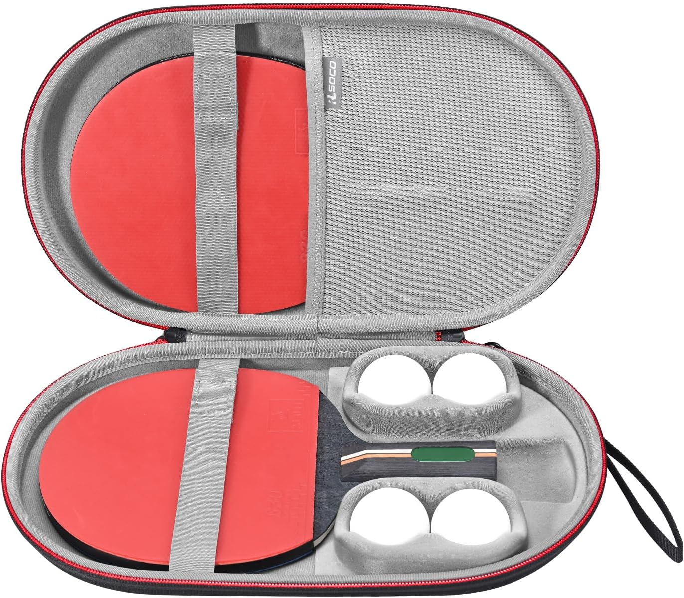RLSOCO Carrying Case for Ping Pong Paddles/Table Tennis Paddles, Fits for 2 Paddles and 4 Balls (Case Only) image number 6