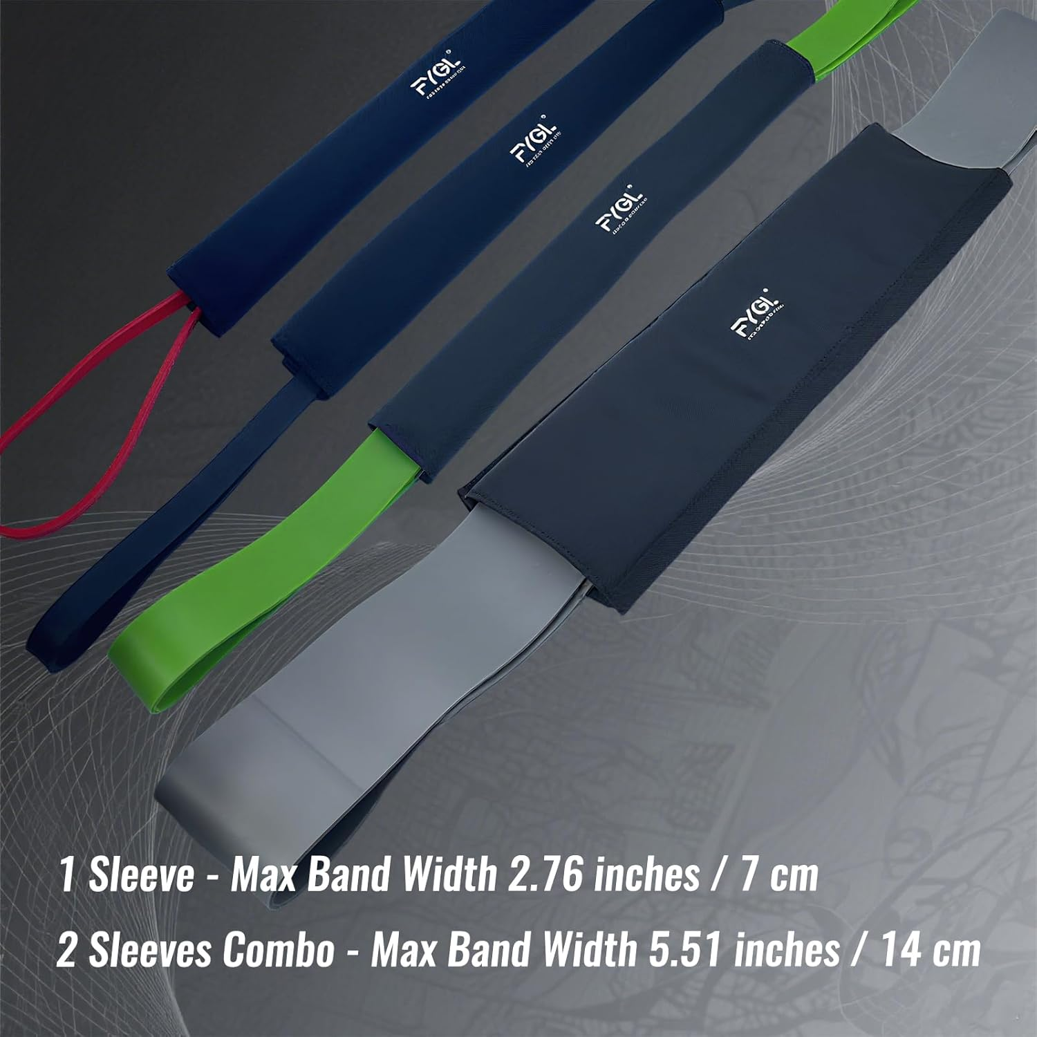 Resistance Bands Protective Sleeve Cover - Nylon Exercise Band Protector for Ground, Concrete & Sharp Edges | Easy Slip-On Design & Portable Accessory for Home Gym, Outdoor Workouts (Men & Women)