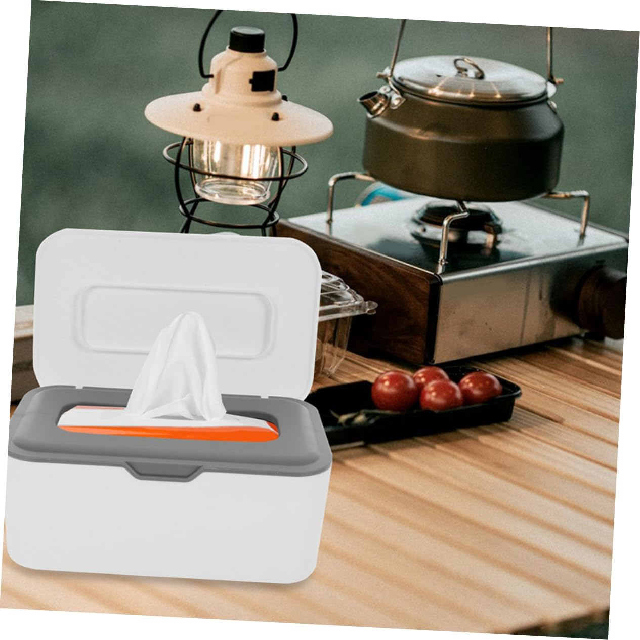 2Pcs Wipe Boxes Reusable Wipe Holder Refillable for Bathroom Storage Container Portable Case image number 1