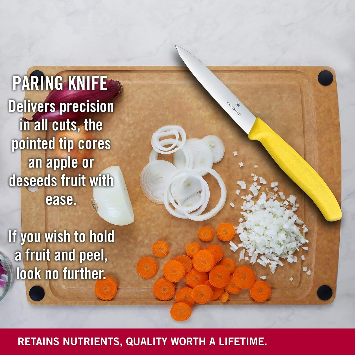 Victorinox Swiss Classic Pointed Tip Vegetable Knife 8Cm Yellow image number 4