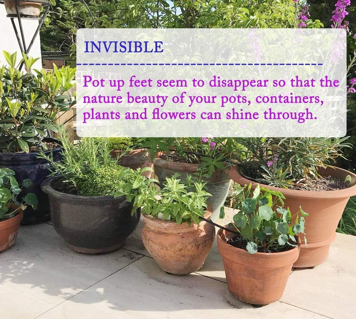 24 Pack Invisible Pot Feet with Enhanced Non-Slip Surface Grip Plant Pots and Flowers, for Patios, Decks, Gardens and Floor image number 4