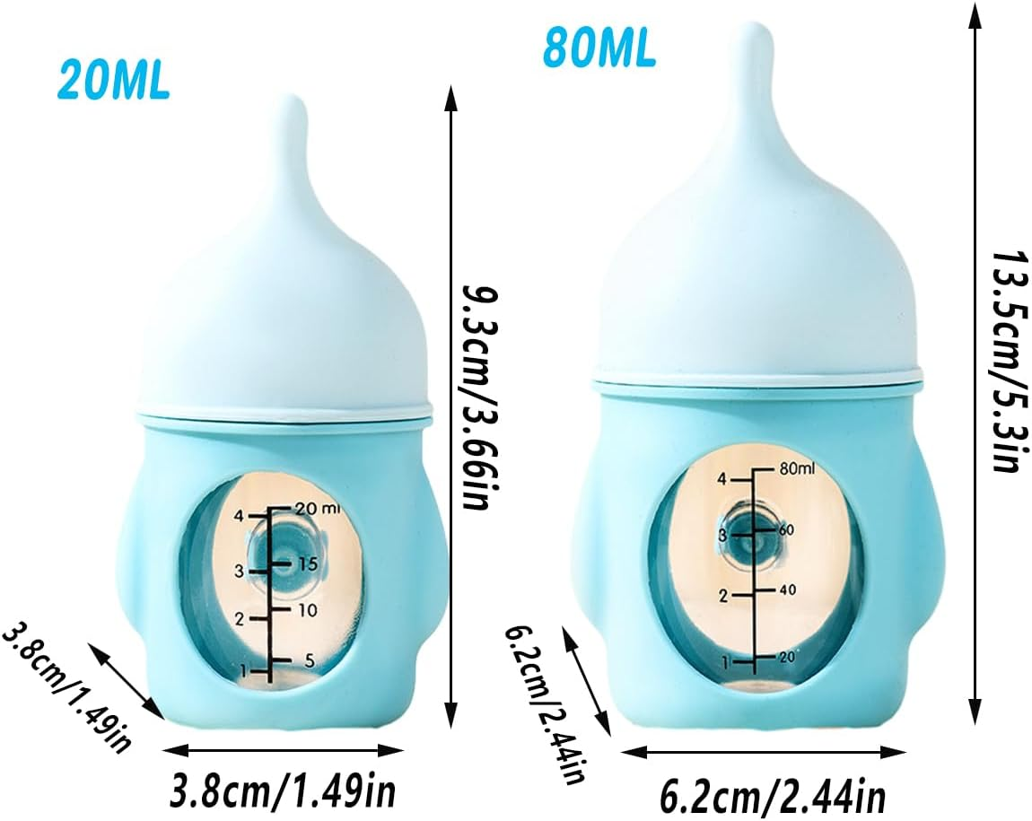 AIMALL 1 Silicone Pet Feeding Bottle with Anti-Choking Valve and Visual Scale for Newborn Puppies and Kittens 20Ml or 80Ml Sizes - 20Ml-Pink image number 3