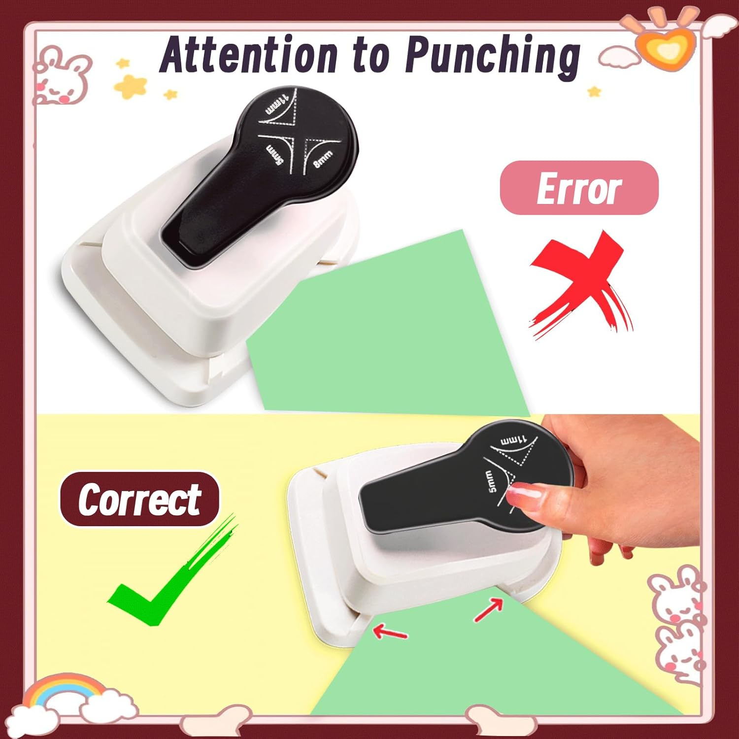 3 in 1 Corner Cutter Office Supplies Corner Rounder Punch, 5Mm 8Mm 11Mm 3 Way Cutter for Paper Craft, Laminate, Photo, Card Making, and Scrapbooking image number 1