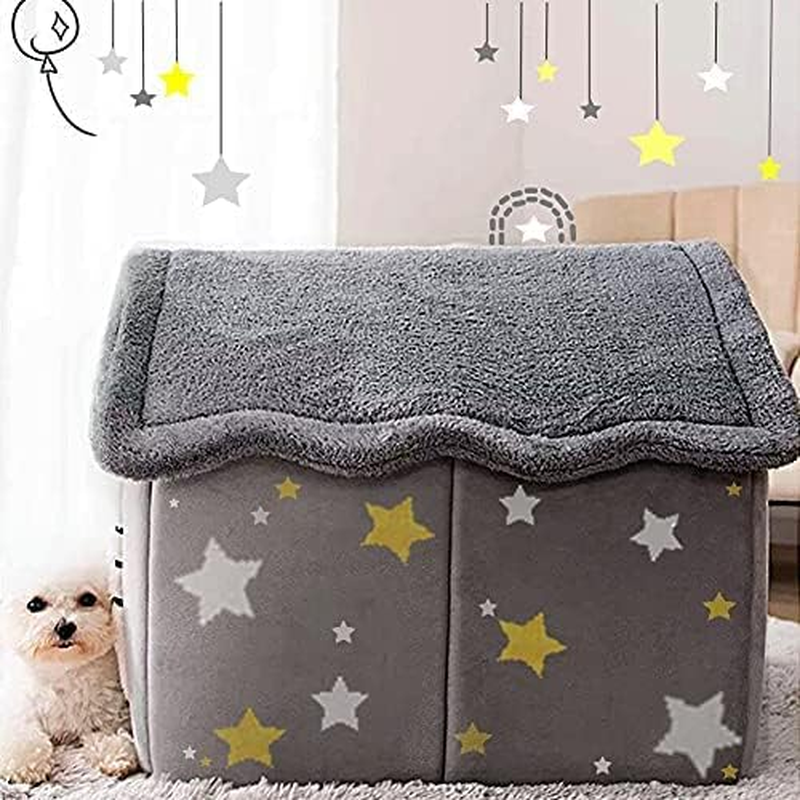 Dog House Indoor, Foldable Soft Kennel Bed Warm Cat Nest Puppy Cave with Cushion for Small Medium Large Dogs Cats (S-Within 9 Lbs) image number 6
