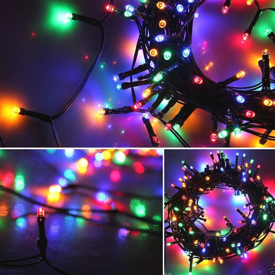 520 LED Connectable Fairy Light Chain Dark Green Cable - 3 Colour Options - Multicolour - 520M image number 3