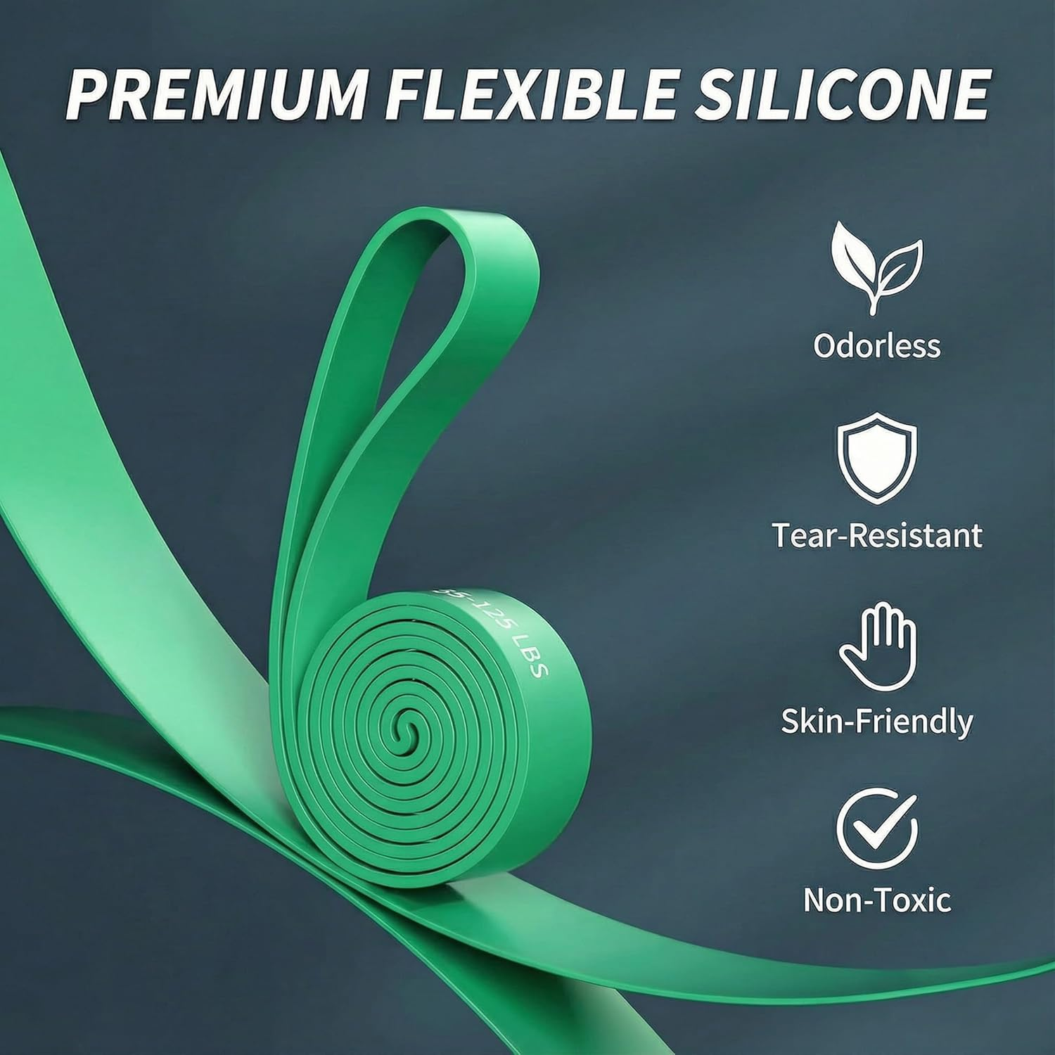 Resistance Bands Set, Premium Exercise Bands for Men & Women - Long Bands with Storage Bag for Full-Body Workouts, Pull up Assistance, Stretching & Physical Therapy | Home Gym Resistance Bands (5PCS) image number 6