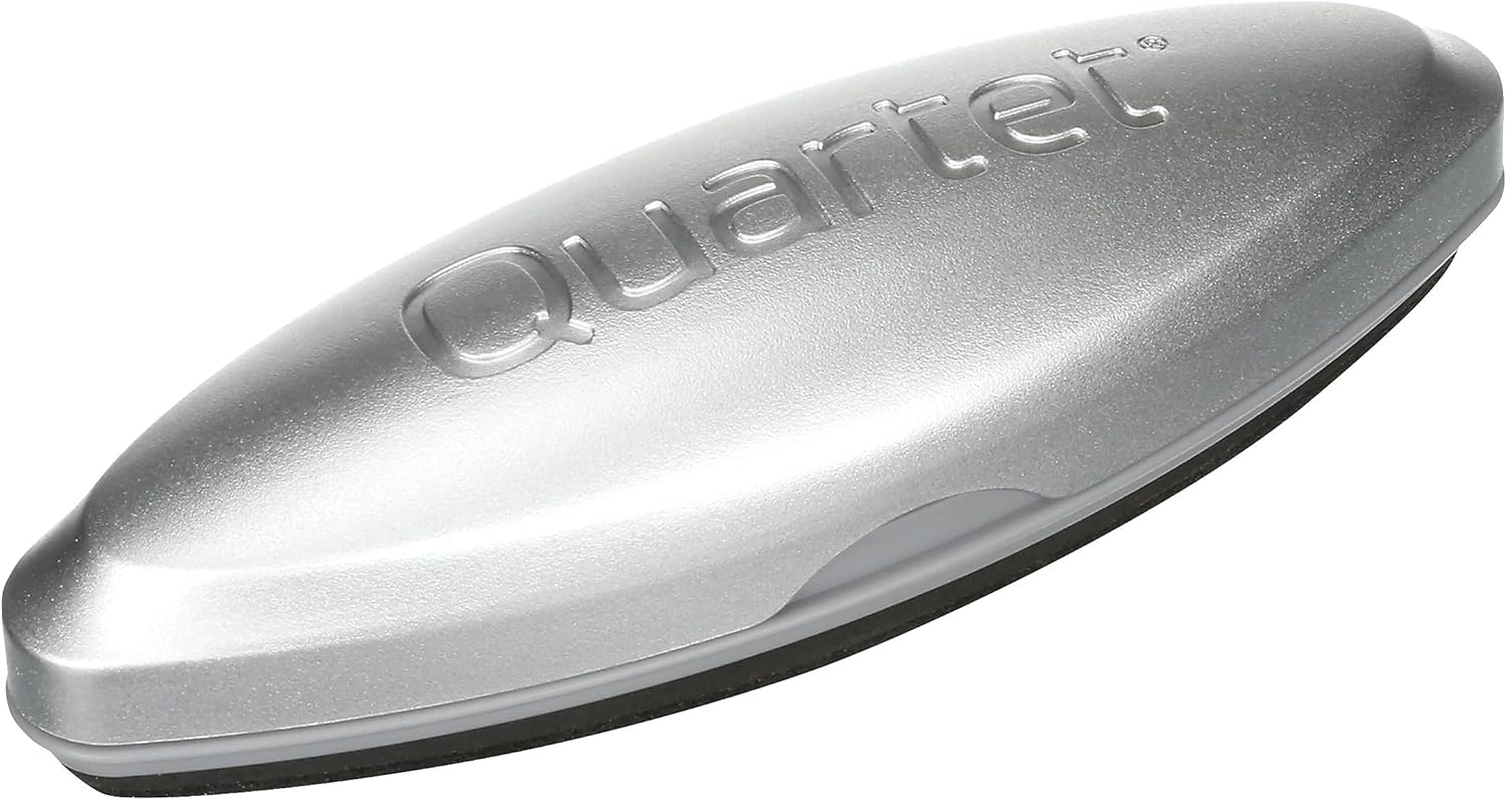 Quartet Glass Whiteboard Eraser, Premium, Magnetic, 3-In-1, 6-1/2"X1-3/8, Silver (SFEB3) image number 3