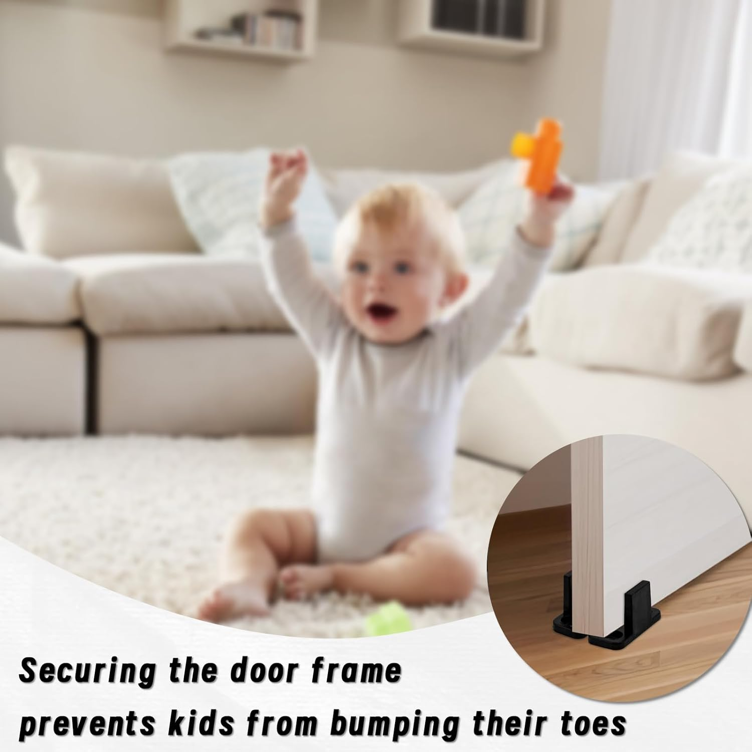 12 Pieces Sliding Barn Door Floor Guides Closet Hardware Plastic, Black Plastic Track Guide for Sliding Doors Including Pocket with Screws and Bypass, Adjustable L Shape Brackets for Sliding Doors image number 3