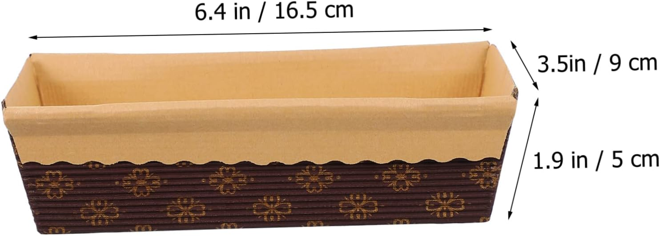 Mikinona 25Pcs Disposable Paper Loaf Pans Rectangular Baking Molds for Bread and Cake Oil-Resistant Microwave Safe for Home Baking