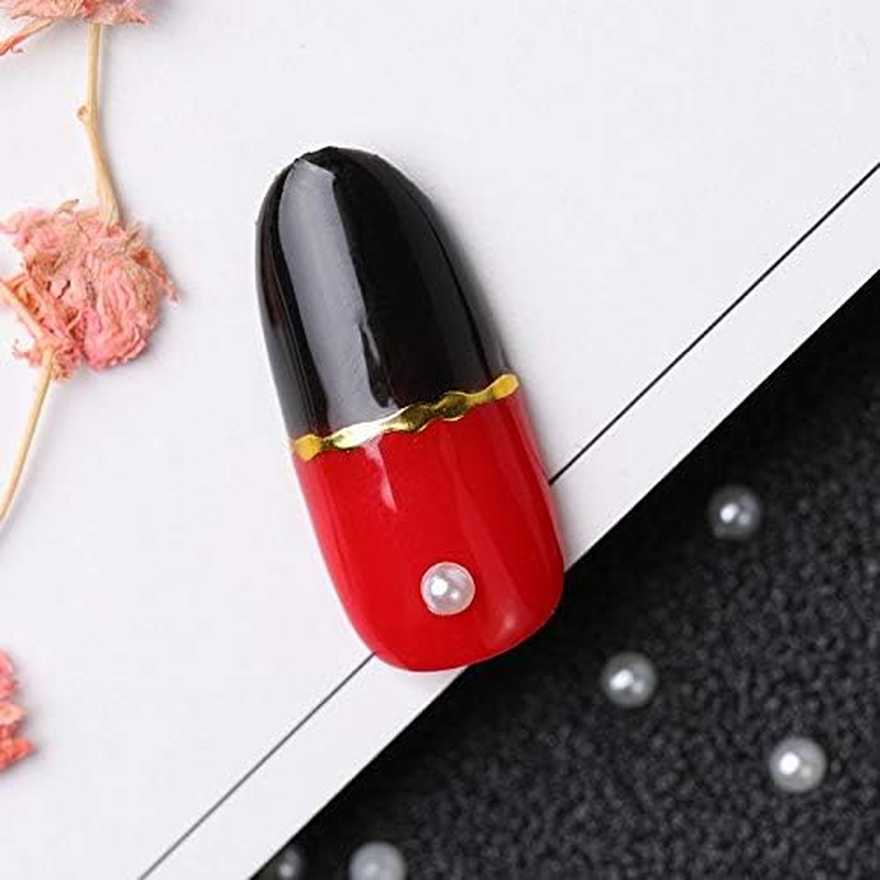 1 Set White Pearl Nail Art Various Sizes Nails Rhinestone Beads Nail Decoration Zhengpingpai image number 5