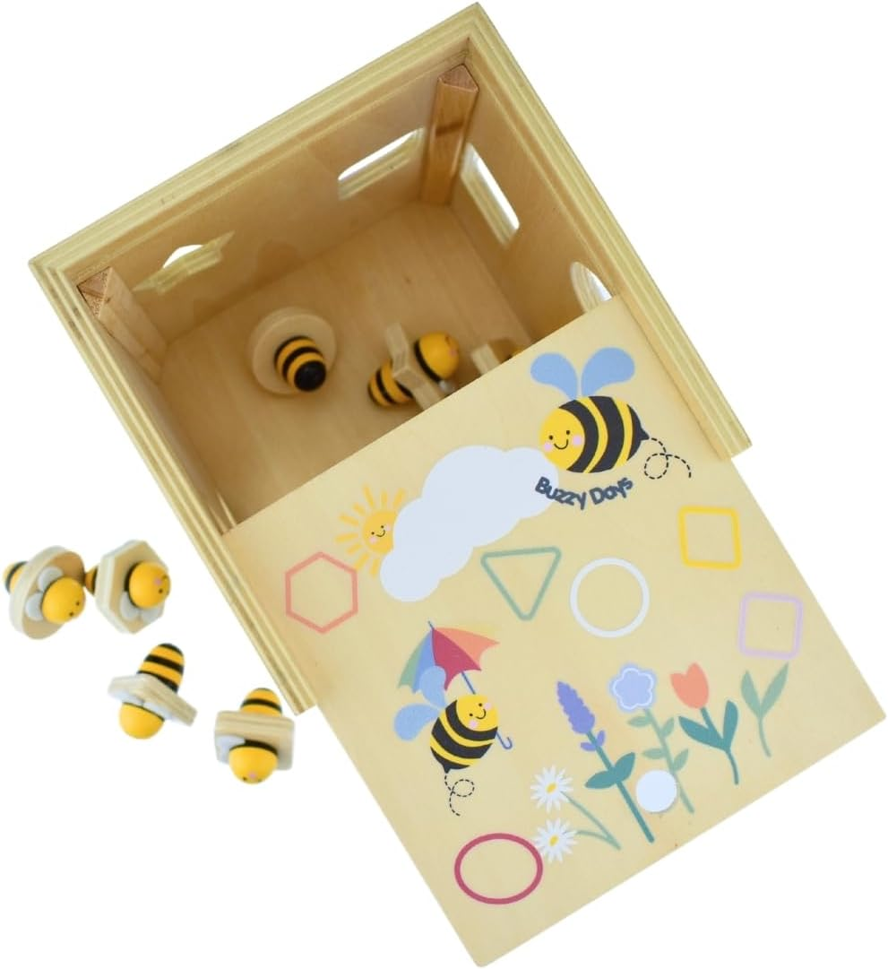 Koala Dream - Buzzy Days BEE Wooden Shape Sorter-For Toddlers image number 4