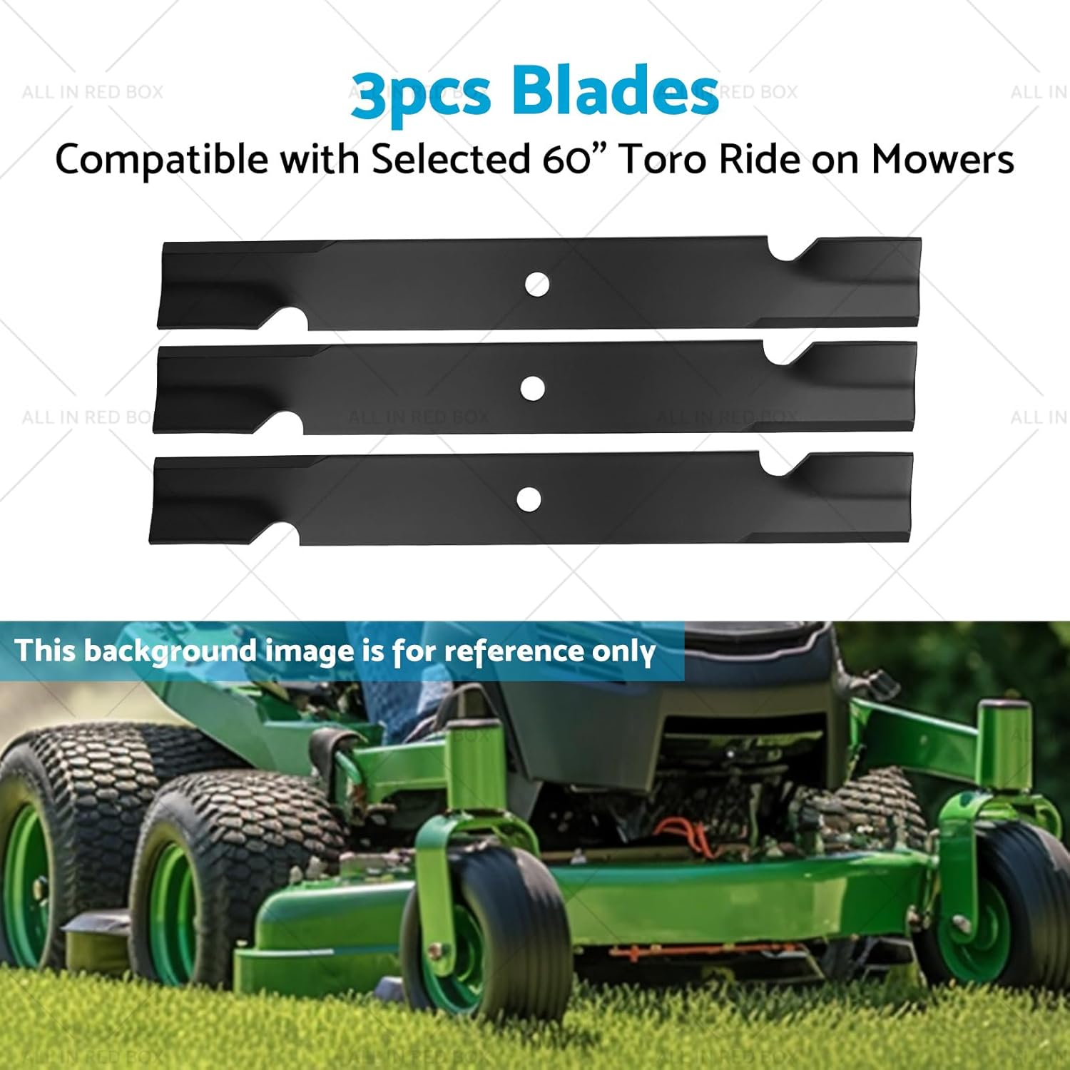 MAX COOL 3X Lawn Mower Blades Suitable for Selected 60" Toro Ride on Mowers 18931 9383 105-7718-03 image number 4
