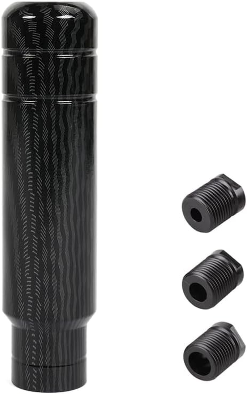 BARTOO Aluminum Alloy Heavy Weighted Shifter Knob, 5" Auto Gear Shift Knob, Car Gear Lever Stick Shifter Handle,With 3 Threaded Adapters M8 M10 M12,Fit Most Automatic Manual Vehicle (Blue)