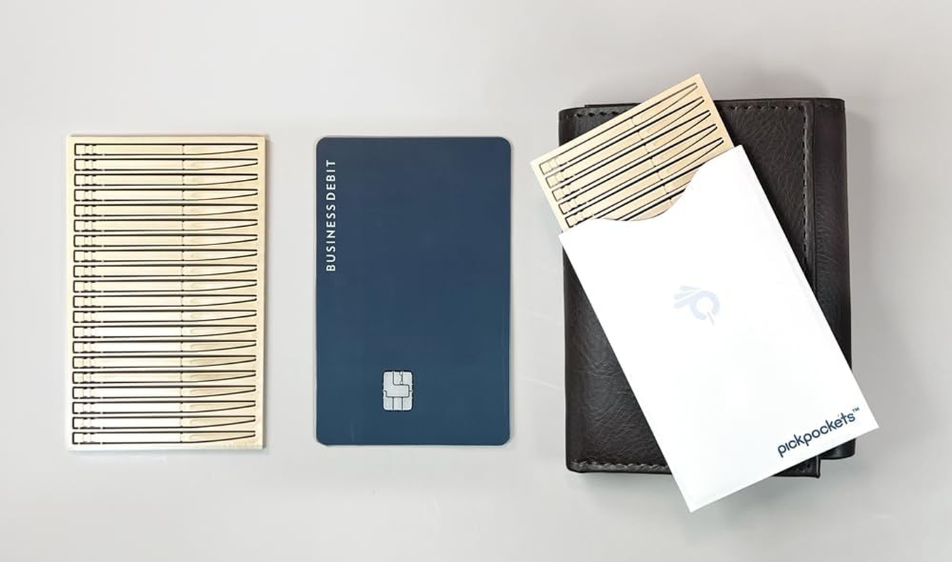 Pickpockets&reg; 100 Count &ndash; First Interdental Toothpicks Designed to Fit and Travel with Us in Our Wallet for an Easy Access to a Dental Pick &ndash; Includes a RFID Blocking Protective Card Sleeve image number 2