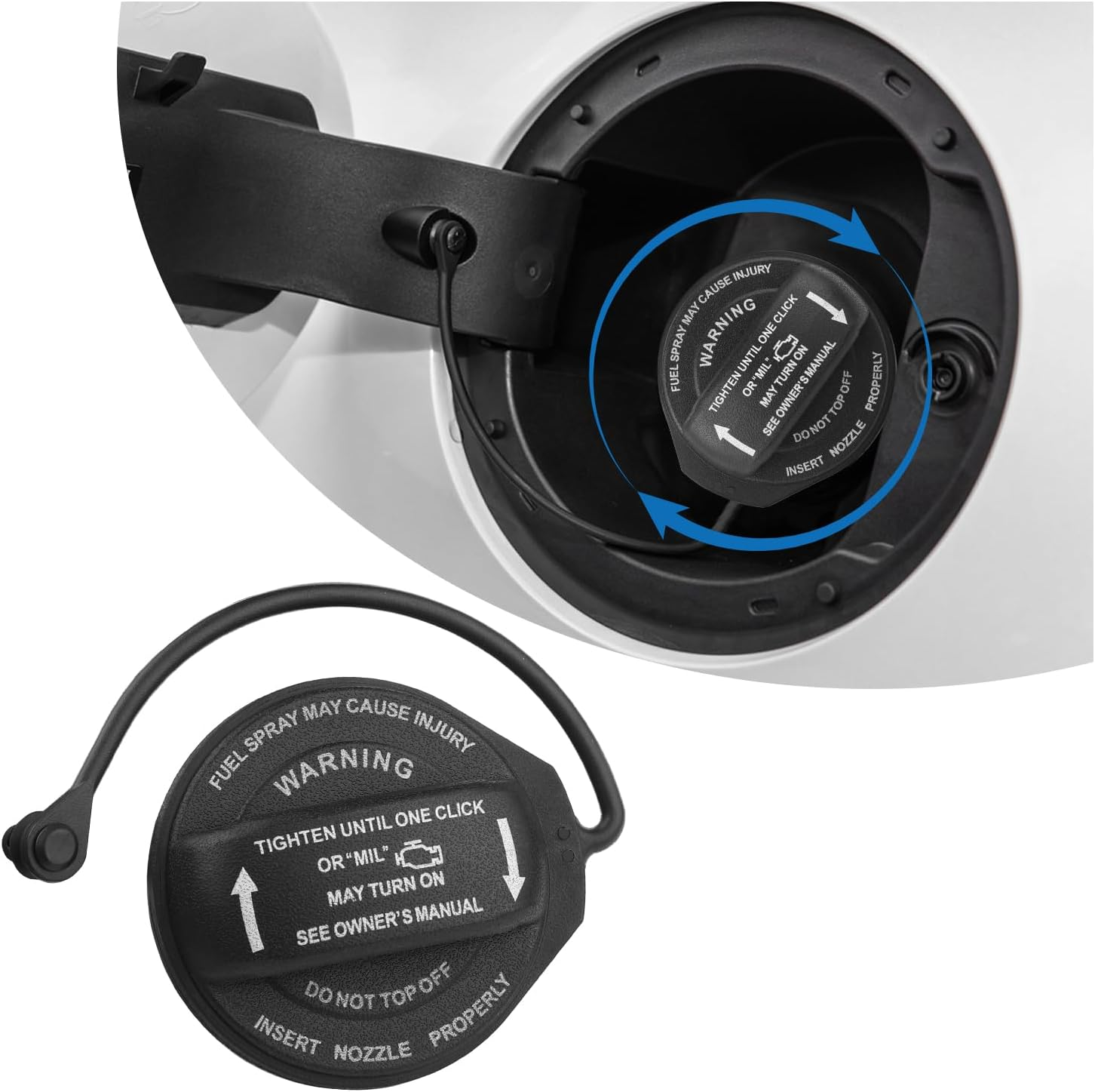 Automotive Gas Cap Replacement Oem#5C0201550T,Tight-Sealing Fuel Cap for Fuel Protection,Fuel Tank Cap Compatible with Volkswagen Golf Sportwagen Audi A4/A5/A8/S4/S5/S5/Q5 image number 3