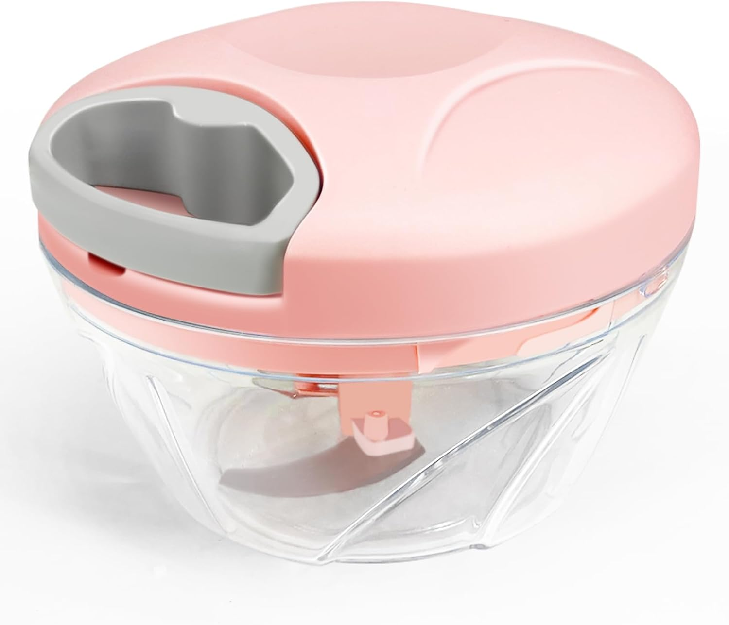 Multi-Function Mini Blender, Vegetable Fruit Chopper, Manual Meat Mincer, Onion and Garlic Mincer, Hand Pull Rope Mincer, Baby Food Maker, Cooking Machine (Pink) image number 5