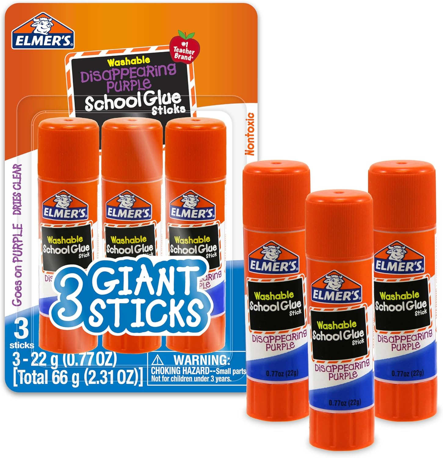 Elmer'S Disappearing Purple School Glue Stick | 22 Gram | Washable & Nontoxic Craft Glue | 1 Count image number 5