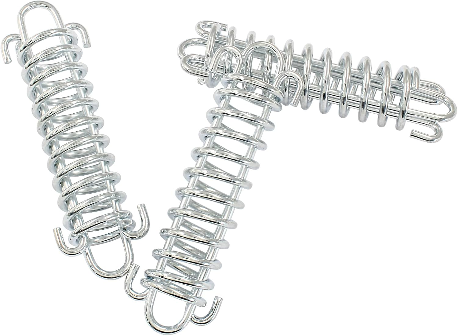 Hordion 10PCS Tent Spring Buckle Stainless Steel Rope Tensioner, Windproof Awning Fixed Hook Buckle for Outdoor Camping Dog Training Swing, ZC2404162724 image number 1