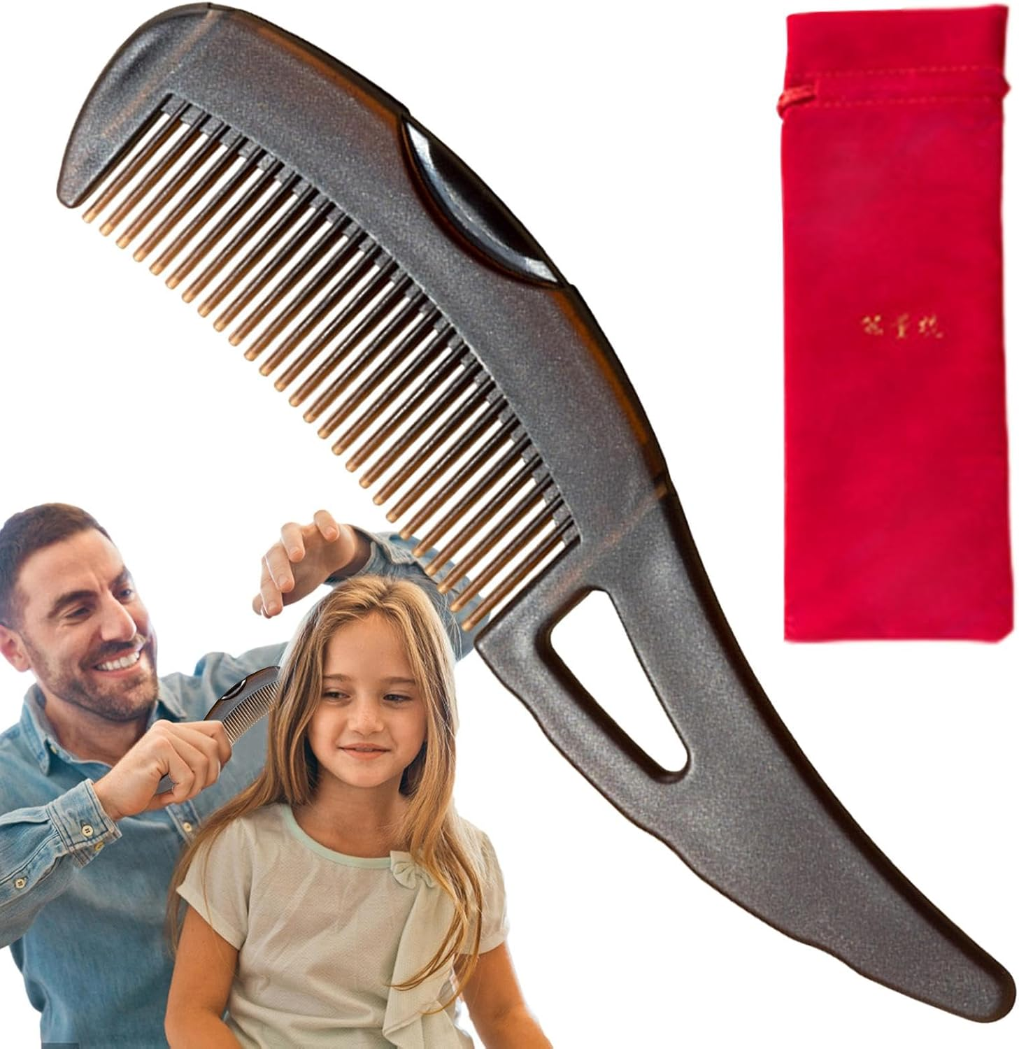 Djowyh Scalp Care Detox Comb, Dandruff Remover Comb, Hollow Design, Ergonomic Tooth Hair Brush, Lightweight Hollow Scalp Comb for Women, Men, Children image number 2