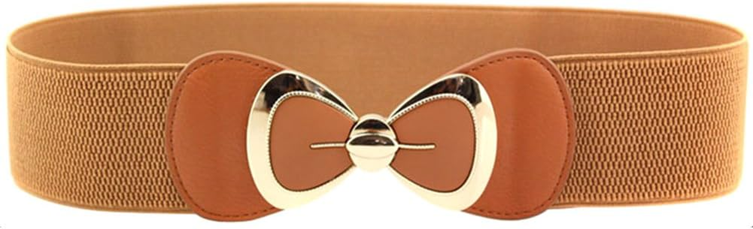 X&F Women'S Elegant PU Bowknot Stretch Wide Belt Dress Decorative Waistbelts