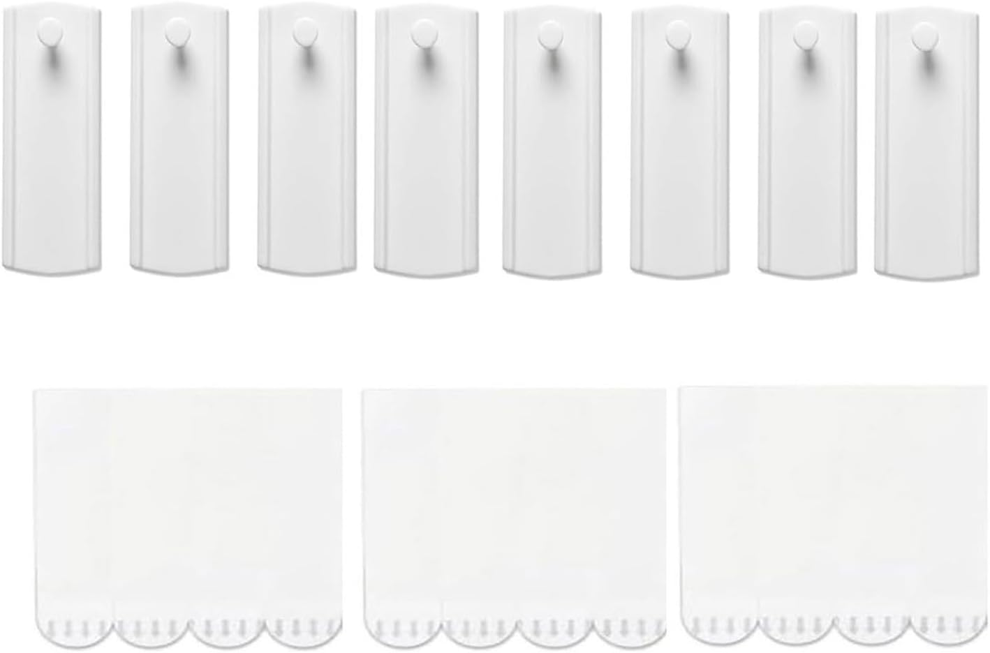 Roczential Large Canvas Hangers, Damage Free Picture Hanging Hooks Heavy Duty, Wall Hangers without Nails, for Bathroom Kitchen Home Door Closet, White (Hook Narrow, 20) image number 2