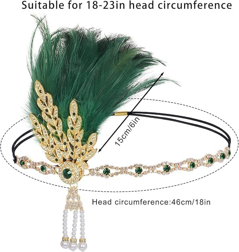 1920S Feather Headband Roaring 20S Gatsby Flapper Headpiece Decor Sequins Hair Accessories for Women image number 1