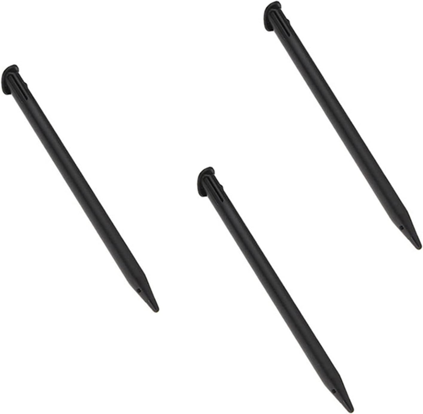 3 Pcs Plastic Replacement Touch Screen Stylus Pen, Compatible with Nintendo New 3DS XL, New 3DS LL (Black) image number 1