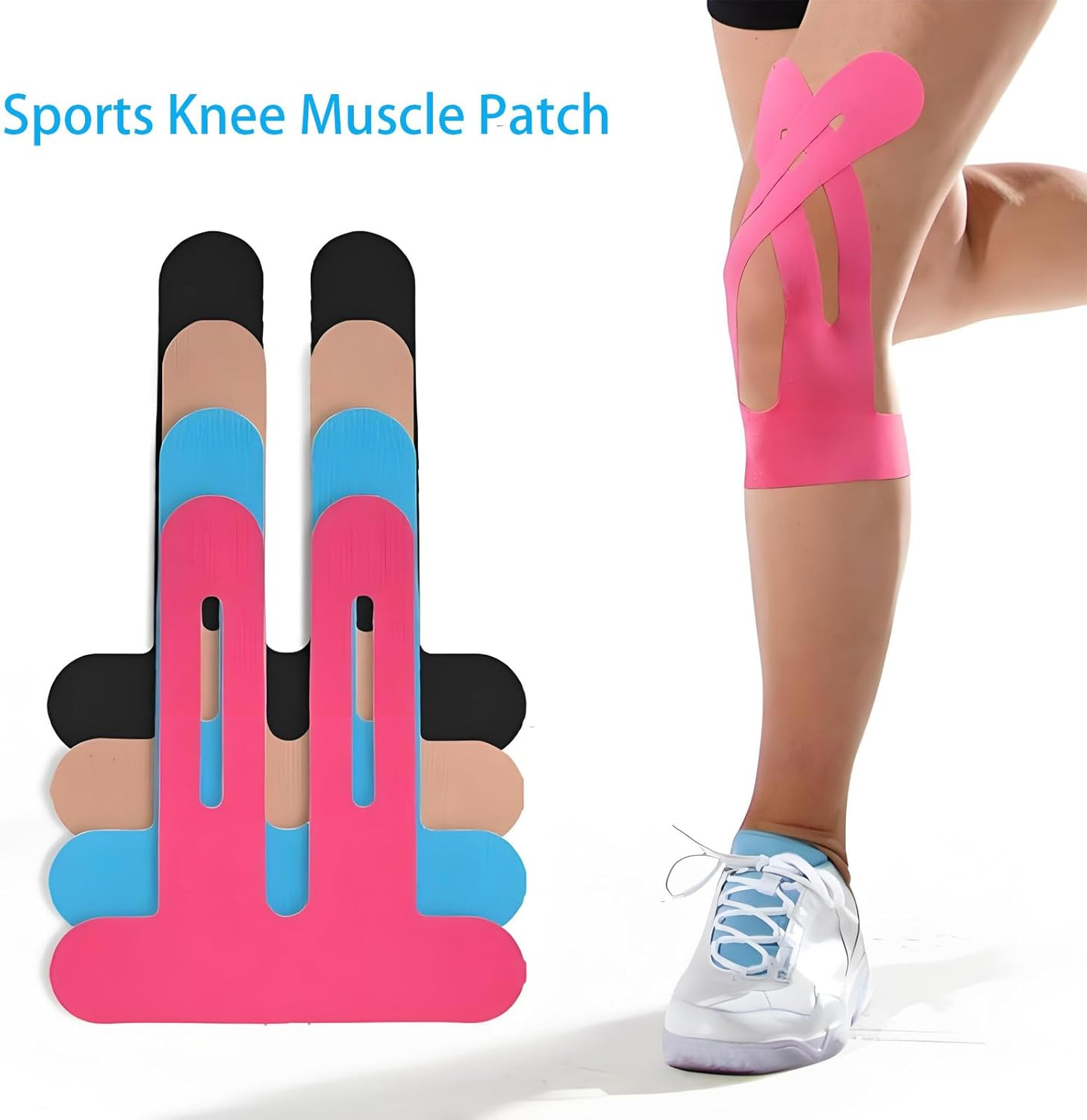 Pre-Cut Muscle Tapes - 13 Strips for Sports Tape, Breathable, Stable, Flexible, Waterproof Muscle Tapes for Arthritis, Patch Size 9.9 * 8.7 Inch image number 5